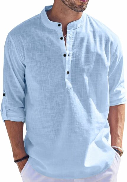 Bellstone Men's Cotton Blend Solid Regular Dress Shirt