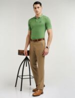 Peter England Men's Regular Fit Branded Insignia Half Sleeve Polo T-Shirt | Cotton Rich | Premium Pique Weave - Image 3