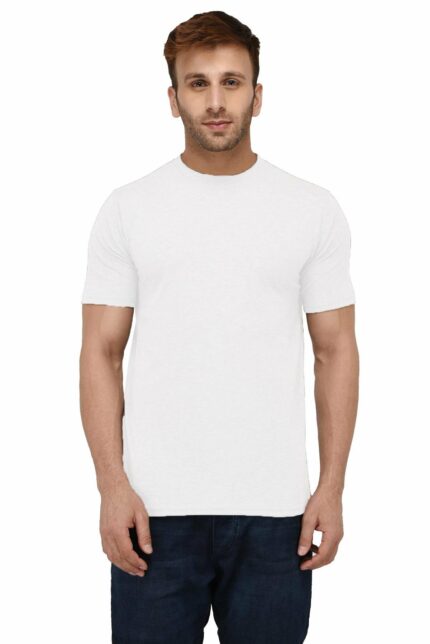London Hills Solid Men's Round Neck Cotton Blend Half Sleeve Regular Fit T-Shirts