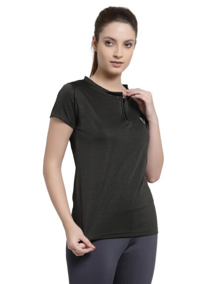 UZARUS Women's Half Sleeves Sports Gym T-Shirt
