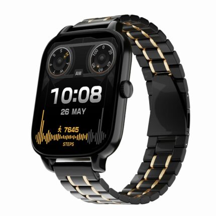Vibez Majestic Luxury Smartwatch for Women & Men - Stainless Steel Strap, 1.83" Display, High Resolution, 60 Sports Modes,100+ Watch Faces, Long Battery & BT Calling Smart Watch for Women & Men