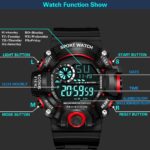 Shocknshop Digital Sports Multi Functional Black Dial Watch for Men - Stylish & Durables Boys -315RED - Image 4