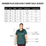 CHKOKKO Women Plus Size Round Neck Dry Fit Gym Sports T-Shirt - Image 2