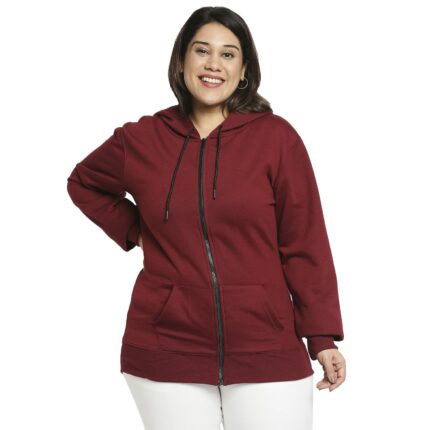 Wear Your Opinion Women's Plus Size Fleece Zipper Hoodie Jacket