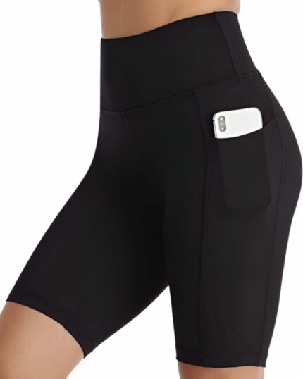 POOJARAN SAREE High Waist Sports Activewear Shots for Women and Girls|Use at The Gym|Yoga or Cycling Shorts with Pocket