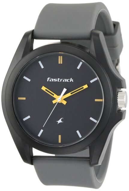 Fastrack Fastfit Quartz Analog Grey Dial Silicone Strap Unisex Watch-NS68011PP08/NT68011PP08