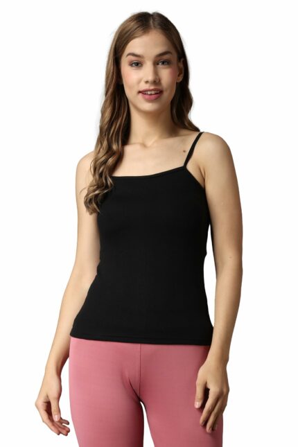 Wearslim? Premium Women?s Cotton Quilted Thermal Underwear Ultra Soft Cold Weather Lightweight Top Spaghetti Warmer
