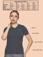 COPPERSMITH Women's Sport V Neck Half Sleeve T-Shirt - Gym Tshirt for Women Workout - Image 2