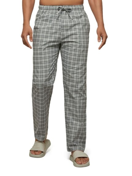 XYXX Men's Checkmate 100% Super Combed Cotton Casual Style Pyjamas With Dual Side Pockets And No Marks Waistband