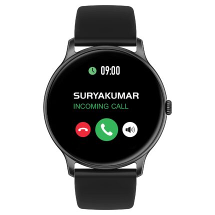 Maxima Max Pro Knight Bluetooth Calling Smartwatch with 44.5MM Round Active Display of 550 Nits Brightness, Voice Assistant, Hr & Spo2 Monitor,30+ Excercise Modes, Inbuilt Games (Black)