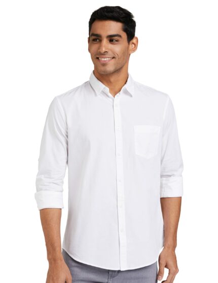 Efinito Men's Solid Cotton Shirt | Casual | Plain | Full Sleeve | Summer-Regular Fit (Available in Plus Size)