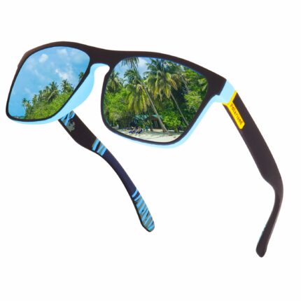 Dervin UV Protected Retro Square Light Weight Matt Finish Polarized Sunglasses for Men - Stylish & Durable and Women (Medium)