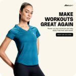 Boldfit Gym T Shirt for Women V Neck Regular Tshirt for Women Quick Dry Active Wear T Shirts for Woman Dry Fit Polyester t Shirts for Women for Gym & Sports Wear Anti Odor Women T Shirt - Image 3