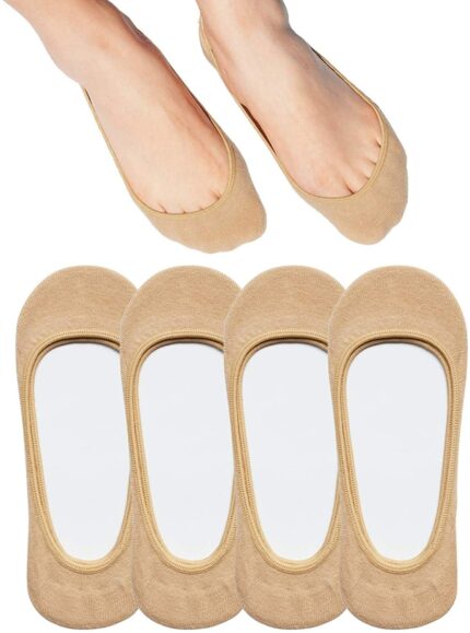 WKLOUYHE No Show Socks Women for Flats Non Slip Invisible Ultra Low Cut Socks For Shoe_Free Size(Multicolour)