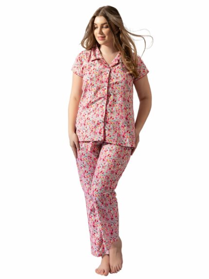 Clovia Night Suits for Women, Night Dresses for Women, Pyjama Set for Women, Cotton Night Suit for Women, Night Wear for Women, Lounge Wear Set for Women - Printed Shirt & Pyjama