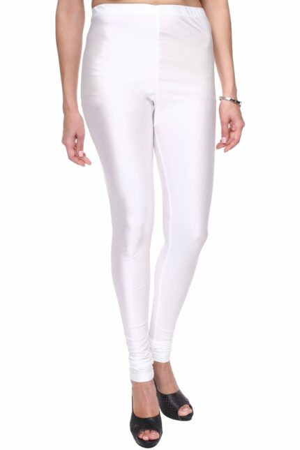 TRASA Women's and Girls Slim Fit Nylon Shining Lycra Churidar Leggings - Available Size - M, L, XL, 2XL, 3XL,4XL