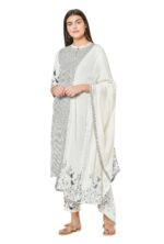Pistaa's women Cotton Striped Straight salwar Suit Set