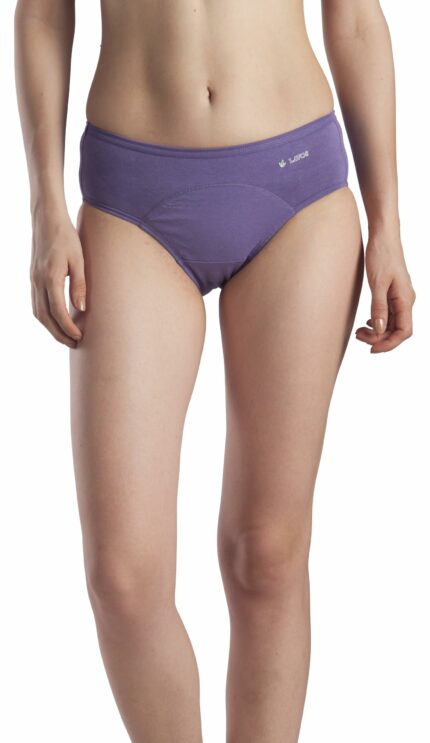 LAVOS Women's Period Panty Hipster Leak Proof Underwear for Low Flow, Reusable Odor & Stain Free Bamboo Cotton Anti-Bacterial Menstrual Periods Panties for Women & Girls