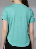 CHKOKKO Women Round Neck Dry Regular Fit Gym Sports Printed T-Shirt - Image 4