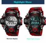 Shocknshop Digital Sports Multi Functional Black Dial Watch for Men - Stylish & Durables Boys -315RED - Image 2