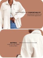 GRECIILOOKS POLYCOTTON JACKET FOR WOMEN | WOMEN JACKET | LONG JACKET FOR WOMEN | JACKET TOPS FOR WOMEN | OVERSIZED JACKET FOR STANDARD LENGTH WOMEN - Image 4