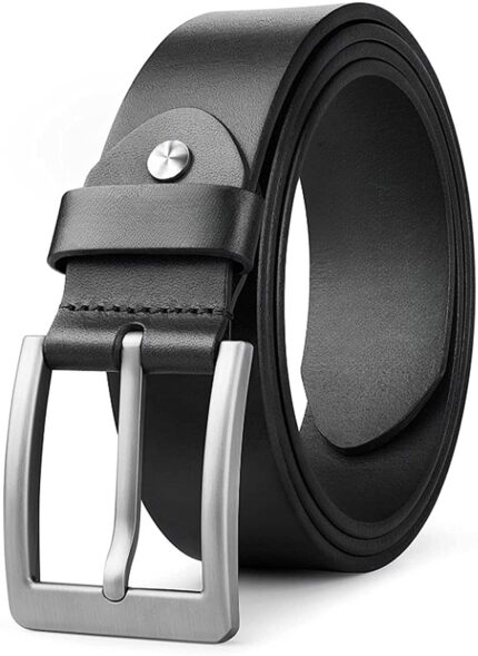 CREATURE Formal/Casual Black Color Genuine Leather Premium Belts For Men (Length- 46 inches||40MM||BL-042-BLK)