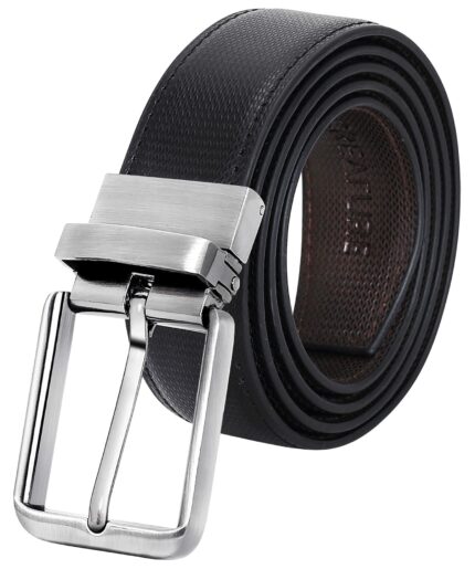 CREATURE Pu-Leather Formal/Casual Reversible Premium Belt For Men/Boys (Color-Black/Brown||BL-02)
