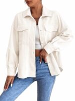 GRECIILOOKS POLYCOTTON JACKET FOR WOMEN | WOMEN JACKET | LONG JACKET FOR WOMEN | JACKET TOPS FOR WOMEN | OVERSIZED JACKET FOR STANDARD LENGTH WOMEN