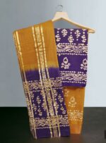 SATSPIRITED Women's Rajasthani Jaipuri Cotton Battik Print Hand Dyed Ethnic Daily Festival Office Suits Set Dress Material with Pure Cotton Gold Designs Dupatta - Image 2