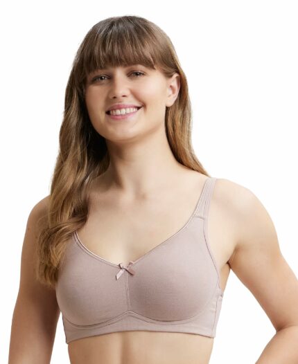 Jockey FE41 Everyday Bra | Wirefree | Non Padded | Full Coverage | Concealed Shaper Panel | Super Combed Cotton Elastane Fabric