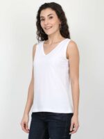ECOLINE Clothing Eco-Friendly Women's Cotton Dual V Neck/Round Neck Tank Top - Image 3
