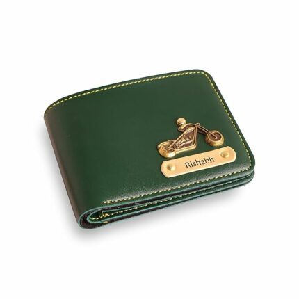 Innovative Gifts Men's Personalized Wallet I Customized Slim Stylish Leather Purse with Name & Charm I Unique Birthday Anniversary Gift for Men - Stylish & Durable Boy Love Husband Employees Clients - Olive