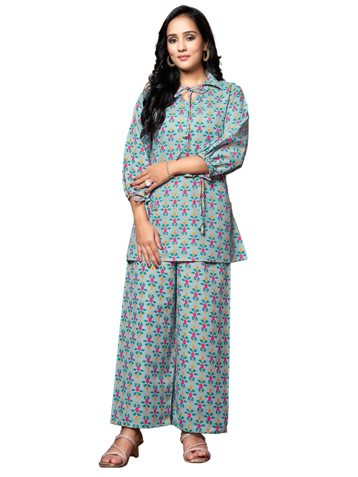 Version 1.0.0 DHRUVI TRENDZ Women Co Ord Set for Women | Co Ord Set for Women Stylish | Kurta Set for Women | Kurta Set | Ethnic Co Ord Set for Women | 3/4 Sleeve Women Co-ord set - Image 1