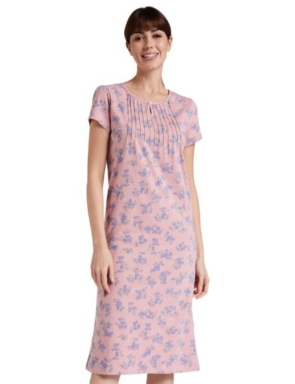 Amazon Brand - Symbol Women's Cotton Calf Length Regular Fit Nighty