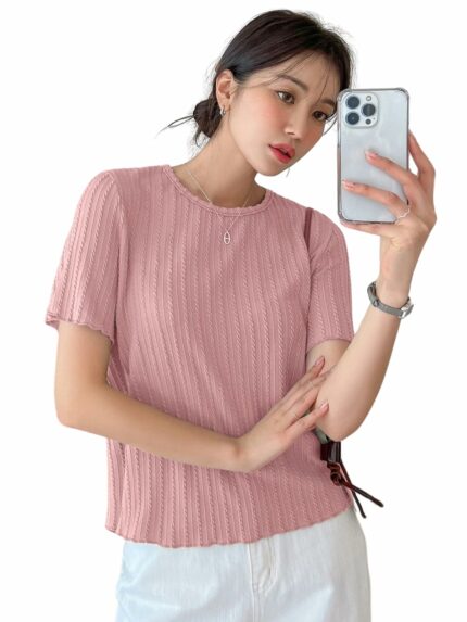 GRECIILOOKS Solid Regular Fit Jeans Korean Western Tops for Women Stylish