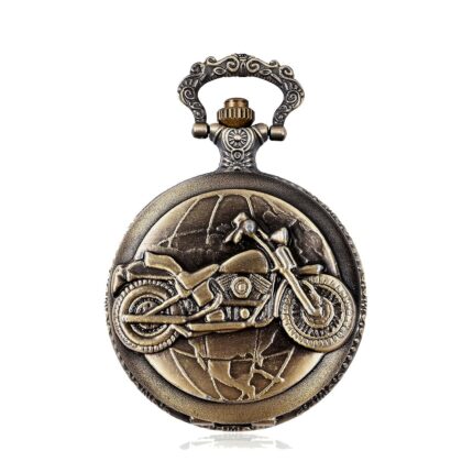 exciting Lives - Vintage Motorbike Pocket Watch Keychain - Gift for Birthday, Anniversary, Gift for Brother, Bro, Bhai, Father, Husband, Boyfriend, Friend - Keyring