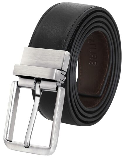 CREATURE Reversible Pu-Leather Formal Premium Belt For Men(Color-Black/Brown||BL-01|| 46 inches length|| Waist upto -40 inches)