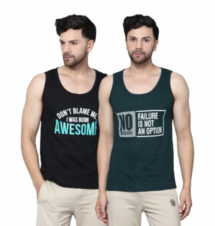 Designer Men Vest Versatile Cotton Sando/Baniyan/Ganji for Boys - Perfect for Gym Workouts, Vacations, and Beaches