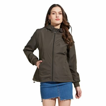 Sneekfit Women's Polyester Windcheater Jacket - Waterproof, Windproof and Stylish For Winter Season