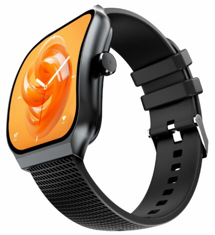 CELLECOR E3 Rise 2.01" HD Curved Display Smart Watch, Bluetooth Calling, 100+ Watch Faces, 100+ Sports Modes, Health Suite, Voice Assistance (Black)