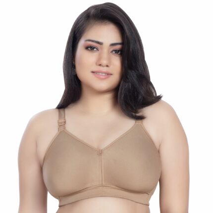 TRYLO Riza T-FIT Women's Non-Padded,Non-Wired,Full Coverage,Seamless 100% Hosiery Cotton Fabric Bra Available in Multicolor