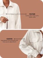 GRECIILOOKS POLYCOTTON JACKET FOR WOMEN | WOMEN JACKET | LONG JACKET FOR WOMEN | JACKET TOPS FOR WOMEN | OVERSIZED JACKET FOR STANDARD LENGTH WOMEN - Image 5