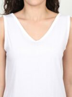 ECOLINE Clothing Eco-Friendly Women's Cotton Dual V Neck/Round Neck Tank Top - Image 5
