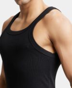 Jockey US26 Men's Super Combed Cotton Rib Square Neckline Gym Vest - Image 6