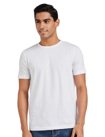 Efinito Men's Solid Cotton T Shirt | Round Neck | Half Sleeve | Plain-Regular Fit (Available in Plus Size)