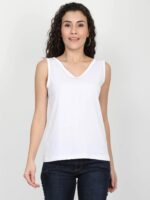 ECOLINE Clothing Eco-Friendly Women's Cotton Dual V Neck/Round Neck Tank Top - Image 2