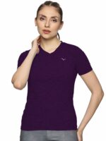 COPPERSMITH Women's Sport V Neck Half Sleeve T-Shirt - Gym Tshirt for Women Workout