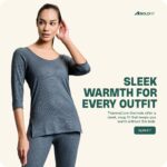 Boldfit Thermal Wear for Women Set Top & Bottom Winter Wear for Women for Women Set Natural Insulation Body Warmer for Women Cotton-Viscose Thermals for Women Thermal Inner for Women Set & Top Wear - Image 3