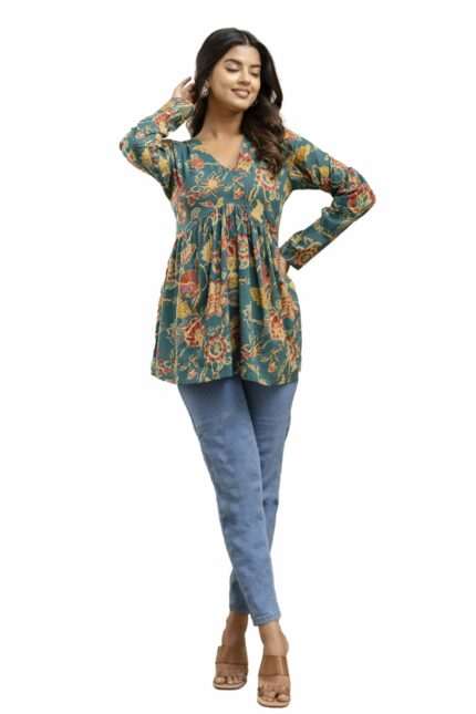 LABEL ADRIJA Cotton Short Kurti || Short Anarkali Kurti || Short Kurti Women