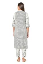 Pistaa's women Cotton Striped Straight salwar Suit Set - Image 6